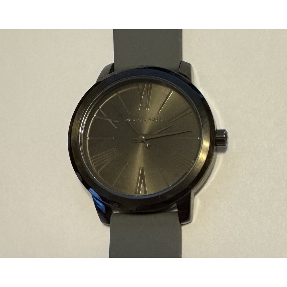 Michael Kors With Grey Silicone Strap Women's Watch - MK-2638 -needs New Battery